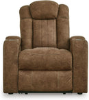 Wolfridge Dark Brown Power Recliner With USB Ports