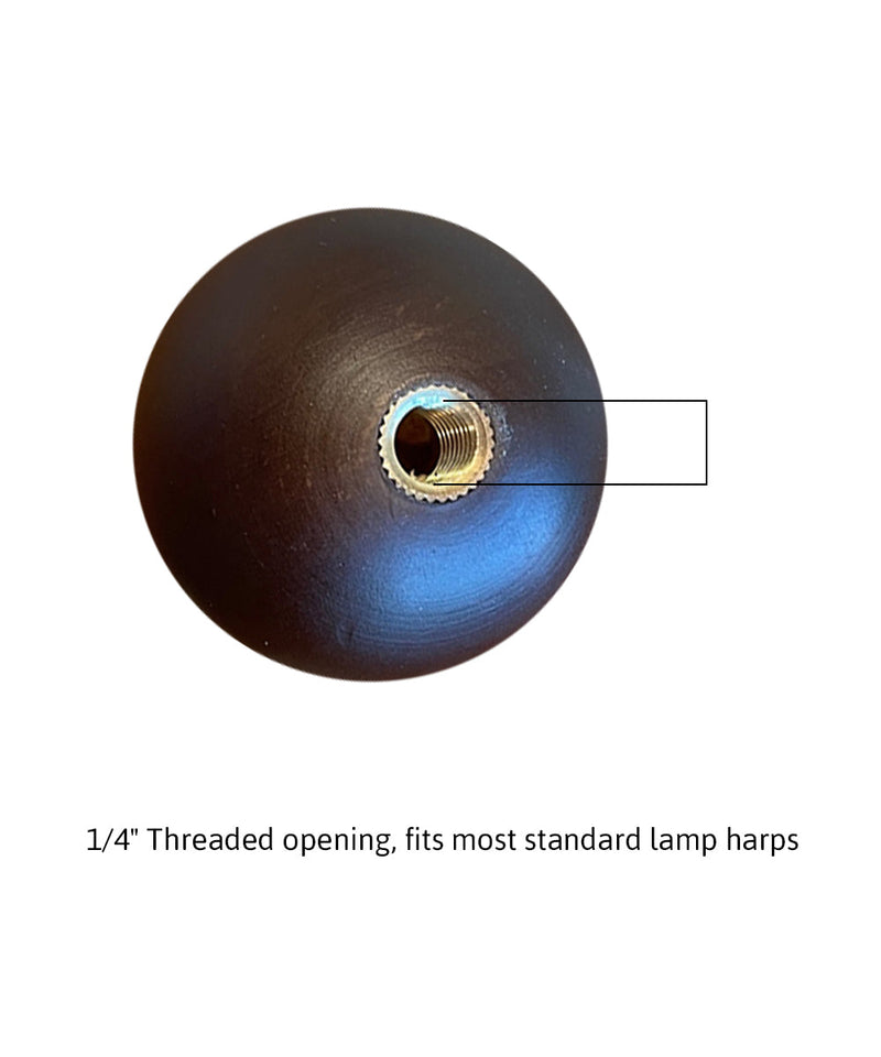 1.5"H Walnut Dark Ball Finish Lamp Finial