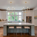 Gold 6 Light Candle Chandelier For Dining Room Modern