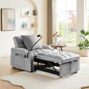 Convertible Sleeper Chair Sofa Bed Adjustable Pull Out Sleeper Chair Bed Multi-Pockets Folding Sofa Bed for Living Room Bedroom Small Space,3-in-1 Sofa Bed