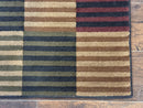 Vintage Power Loomed Rug 3.6 x 5, Brown Beige Black Tan, Box Design