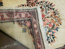2' 7" X 3' 6" Antique Rug Hand Knotted Pictorial Wool Oriental Flowers