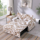Soft Boucle convertible two-bedroom sofa with adjustable back, 2-seater sofa, pull-out bed, 2 waist pillows for small living rooms and apartments