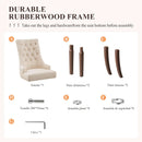 Beige Tufted Contemporary Dining Chairs Collection