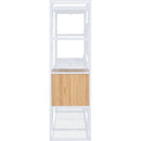 Open-Style Wardrobe with Hanging Rails, Shelves and Drawers, White