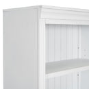 83.4' Tall Wood Bookcase with light strip,5-Tier Decor Bookshelves with Adjustable Shelves,Storage Organizer for CDs/Books,Free Standing Storage Shelves for Living Room,Home Office,White
