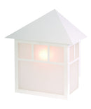 11"H Artisan 1-Light Textured White Pocket Outdoor Wall Light