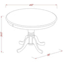 Mahogany Dining Table Set 5 Piece With Linen Chairs