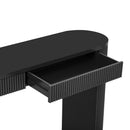 U_STYLE Sophisticated Console Table with Pine Veneer and Vertical Striped,Suitable for Entryway, Hallway, Living Room, Bedroom,Dining room