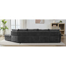 146.9" L-shaped Sofa Sectional Sofa Couch Pull-out Sofa Bed with a Movable Storage Ottoman, a Storage Chaise Lounge and Two USB Ports for Living Room, Grey