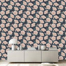Elegant Beige Flowers Wallpaper Fashionable