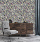 Voguish Grey Floral Wallpaper Chic