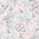 Gentle Peonies on Pink Background Wallpaper