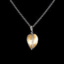 Argentium Leaf Charm Sterling Silver Necklace | Jules Jewel Box