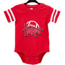Infant Huskers Football Onesie | Red | Multiple Sizes | Lou's Sporting Goods | 24N39IFBC