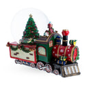 Children Riding Train Musical Christmas Water Snow Globe