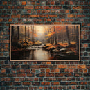 Fall Centerpiece Landscape Painting Canvas Print, Autumn Decor, Fall Centerpiece, Fall Home Decor, Fall Wall Decor, Fall Home Decor