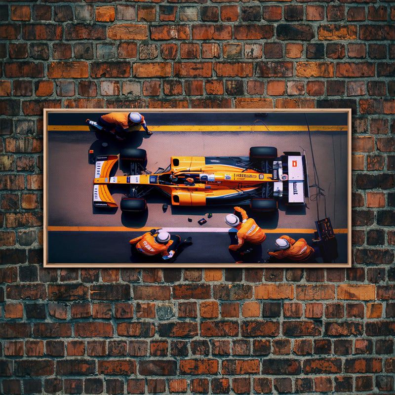 Formula 1 canvas wall art Car racing art F1 Pit Stop canvas wall decor Racing car gift Formula 2024 1