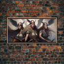 The Valkyries, Norse Mythology, Framed Canvas Print, Norse Fantasy Art