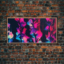 Abstract Flowers Wall Decor, Floral Wall Art, Nature Print, Panoramic Wall Decor, Canvas Print, Wall Art, Framed Canvas Art