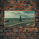 Scenic California Highway Drive Wall Art, Frame Canvas Print, Motorcycle Cruise, Motorcycle Rider Gift Idea