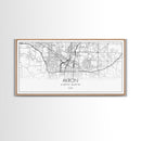 Akron Street Map, Ohio Map, Map Print, Modern Art, Wall Art, Canvas Print, Wall Hanging, Office Wall Décor, Couples Gift, City Map Canvas
