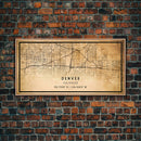 Denver map print poster canvas, Colorado map print poster canvas, Denver city map print poster canvas, framed road map art, office decor