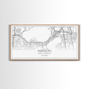 Madison City Map, Wisconsin Map, Map Art, Modern Art, Wall Art, Canvas Art, Unique Gifts, Large Wall Art, College Décor, Room Décor, Prints