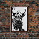 Scotland Cattle, Highland Cow art, farmhouse decor, fine art paper print, poster art, Rustic primitive decor