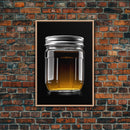 Mason Jar Wall Art, Kitchen Wall Decor, Jar Art, Minimalist Art, Wall Decor, Canvas Art, Wall Art, Framed Canvas Wall Decor