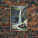 Waterfalls Wall Art, Nature Art Print, Landscape Print, Canvas Print, Wall Art, Vertical Print, Travel Print, Teacher Gift, Farmhouse Art