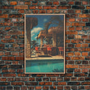 Pool Decor, Bar Decor, Outdoor Wall Decor, Canvas Print, Wall Hanging, Portrait Art, Apartment Wall Decor, First Home Gift, Trendy Wall Art