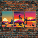 Desert Canvas Prints, Nature Prints Wall Art Set, Framed Canvas Prints Wall Decor, 3 Piece Wall Art Set, Southwestern Decor, Trendy Art