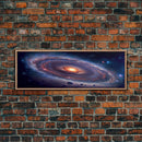 Spiral Galaxy Canvas Print, Original Astral Bodies Painting Print, Panoramic / Large Format Wall Art, Framed Art