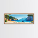 Cala Violina, Italy Panoramic Beach Print, Vacation Gift, Italy Wall Art, Framed Canvas Print, Framed Beach Painting