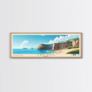 Cap Coz, France Panoramic Print, Vacation Gift, France Wall Art, Beach Painting, Beach Decor, Large Wall Art, Wood Frame Art