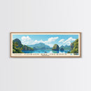 Coron Bay Islands, Philippines Panoramic Beach Print, Vacation Gift, Philippines Wall Art, Framed Canvas Print, Framed Beach Painting