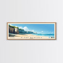 D-Day beaches, France Panoramic Beach Print, Vacation Gift, France Wall Art, Framed Canvas Print, Framed Beach Painting