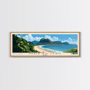 Praia do Leão, Brazil Panoramic Beach Print, Vacation Gift, Brazil Wall Art, Framed Canvas Print, Framed Beach Painting