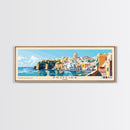 Procida, Italy Panoramic Beach Print, Vacation Gift, Italy Wall Art, Beach Painting, Beach Decor, Beach Painting
