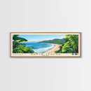 Santa Teresa, Costa Rica Panoramic Print, Vacation Gift, Costa Rica Wall Art, Beach Painting, Beach Decor, Large Wall Art, Wood Frame Art
