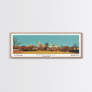 Knoxville Tennessee Panoramic Wall Art, Mid Century Modern Framed Canvas Print, Retro Pop Art Travel Poster, Living Room Art
