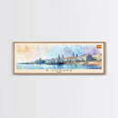 A Coruña Spain Travel Art, City Art, Framed Canvas Print or Metal Wall Art, Europe Travel Poster, Panoramic Wall Art, Extra Wide Wall Art
