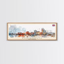 Portsmouth United Kingdom Wall Art, Panoramic Travel Poster, Panoramic Framed Canvas Print, City Wall Art, Wall Hanging Home Decor, Travel Art