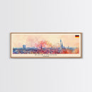 Dortmund Germany Wall Art, Panoramic Travel Poster, Panoramic Framed Canvas Print, City Wall Art, Wall Hanging Home Decor, Travel Art