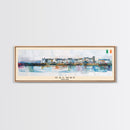 Galway Ireland Panoramic Travel Poster, Framed Canvas Print or Metal Wall Art, Travel Art, Home Decor, Panoramic Painting, Midcentury Art
