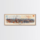 Jonkoping Sweden Travel Print Wall Art, Panoramic City Art, Travel Art, Wall Decor, Vacation Gift, Framed Canvas Print Or Metal Art