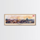 Odense Denmark Wall Art, Panoramic Travel Poster, Panoramic Framed Canvas Print, City Wall Art, Wall Hanging Home Decor, Travel Art