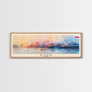 Lodz Poland Wall Art, Panoramic Travel Poster, Panoramic Framed Canvas Print, City Wall Art, Wall Hanging Home Decor, Travel Art
