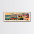Acharnes Greece Travel Print Wall Art, Panoramic City Art, Travel Art, Wall Decor, Vacation Gift, Framed Canvas Print Or Metal Art